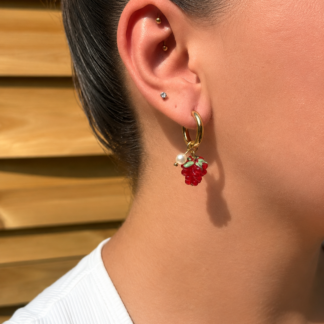 Boucles d'oreilles Framboisine